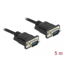 DELOCK Sub-D9-es, RS-232 soros kábel, apa-apa, 5 m kábel és adapter