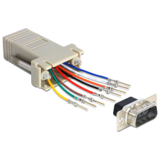 DELOCK Sub-D 9 Pin apa > RJ45 anya adapter, szerelő készlet egyéb hálózati eszköz