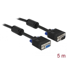 DELOCK SVGA Extension cable male to female 5m Black kábel és adapter