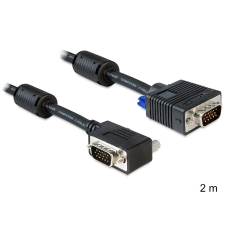 DELOCK SVGA kábel, 2 m, apa-apa, forgatott kábel és adapter