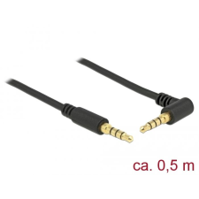 DELOCK sztereó Jack Kábel 3,5 mm 4 pin apa > apa 1m fekete (85607) (DE85607) kábel és adapter