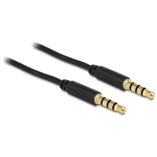 DELOCK Sztereo kábel 3.5 mm 4 pin plug &gt; plug 2 m kábel és adapter