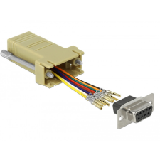 DELOCK Szürke Sub-D 9-tűs anya RJ45 anya összekötő adapter kábel és adapter