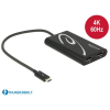 DELOCK Thunderbolt DisplayPort 1.2/1.2a Átalakító Fekete 27cm 62708