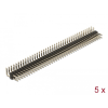 DELOCK Tűfejléc 40 tűs, 2,54 mm-es osztással, 2 soros, szögletes, 5 db.