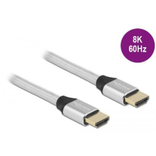 DELOCK Ultra nagy sebességű HDMI kábel 48 Gbps 8K 60 Hz ezüst 1 m (85366) kábel és adapter