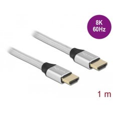 DELOCK Ultra nagy sebességű HDMI kábel 48 Gbps 8K 60 Hz ezüst 1 m tanúsítvánnyal kábel és adapter