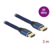 DELOCK Ultra nagy sebességű HDMI kábel 48 Gbps 8K 60 Hz kék 3 m tanúsítvánnyal