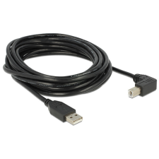 DELOCK USB2.0 kábel USB A dugó - USB B 90 dugó csatlakozókkal, 5m kábel és adapter