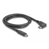  Delock USB 10 Gbps kábel USB Type-C apa USB Type-C apa, ívelt bal / jobb, 1 m 4K PD 60 W E-Marker