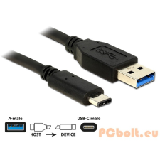 DELOCK USB 10 Gbps (USB 3.1, Gen 2), A típusú csatlakozódugó &gt; USB Type-C 0,5m Black kábel és adapter