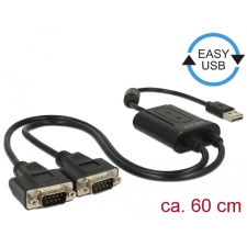 DELOCK USB 2.0 - 2 x soros RS-232 adapter kábel és adapter