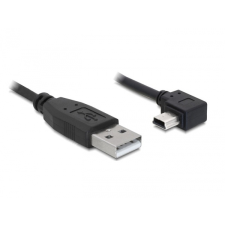 DELOCK USB 2.0-A apa - USB mini-B 5 tűs hajlított apa átalakító kábel, 0,5m kábel és adapter
