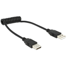 DELOCK USB 2.0 A M/M tekercselt kábel 0,6m - 83239 kábel és adapter