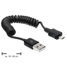 DELOCK USB 2.0-A male > Micro USB-B apa, spirál kábel kábel és adapter