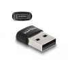  Delock USB 2.0 adapter A-típusú USB apa - USB Type-C anya fekete