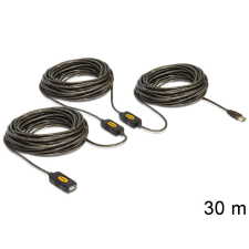 DELOCK usb 2.0-ás hosszabbító kábel (aktív), 30 m kábel és adapter