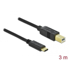  DeLock USB 2.0 cable Type-C to Type-B 3m Black kábel és adapter
