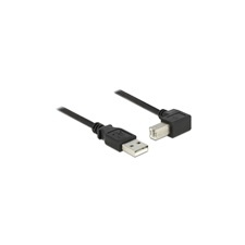 DELOCK USB 2.0 kábel A-B 90° 1,5 m kábel és adapter