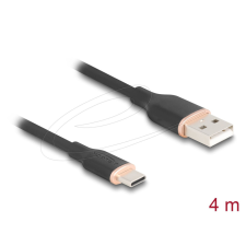 DELOCK USB 2.0 kábel USB-A to USB-C 4m Black kábel és adapter