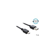DELOCK USB 2.0 mini kábel (Easy-USB, Type-A dugó / 5-pin mini dugó) 1 m kábel és adapter