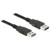 DELOCK USB 3.0-s kábel A-típusú csatlakozódugóval > USB 3.0-s, A-típusú csatlakozódugóval, 3,0 m fekete (DL85063)