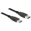  Delock USB 3.0-s kábel A-típusú csatlakozódugóval > USB 3.0-s, A-típusú csatlakozódugóval, 5,0 m, fe