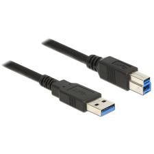 DELOCK USB 3.0-s kábel A-típusú csatlakozódugóval &gt; USB 3.0-s, B-típusú csatlakozódugóval, 3,0 m, fe kábel és adapter