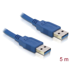 DELOCK USB 3.0 Type-A male &gt; USB 3.0 Type-A male 5m cable Blue kábel és adapter