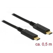 DELOCK USB 3.1 Gen 2 (10 Gbps) kábel Type-C a Type-C 0,5 m 3 A E-Marker (DL83042) kábel és adapter