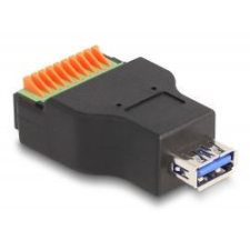 DELOCK USB 3.2 Gen 1 A-típusú anya - Terminal Block adapter lenyomó gombbal (66239) kábel és adapter