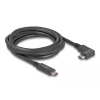 DELOCK USB 5 Gbps kábel USB Type-C  apa   USB Type-C  apa, ívelt bal / jobb, 2 m 4K PD 60 W E-Marker (80038)