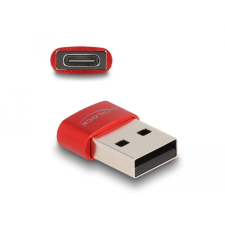 DELOCK USB-A apa-USB-C anya adapter piros (60050) (DL60050) mobiltelefon kellék