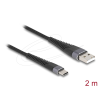 DELOCK USB-A to USB-C cable 2m Black 81122