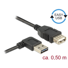 DELOCK - USB AM-AF 2.0 0.5m - 85177 kábel és adapter