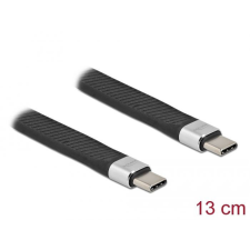 DELOCK USB-C 2.0 - USB-C 2 FPC lapos csík kábel 13 cm fekete (86940) kábel és adapter
