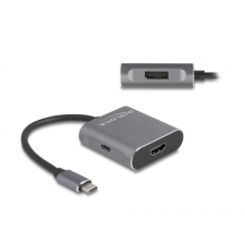 DELOCK USB-C  elosztó - 1 x HDMI + 1 x DisplayPort MST USB-C  (87867) (D87867) hub és switch
