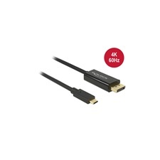 DELOCK USB-C (M) - Displayport (M) kábel 2 m kábel és adapter