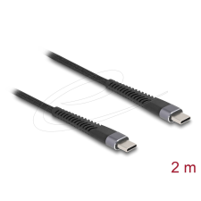 DELOCK USB-C to USB-C cable 2m Black 81125 kábel és adapter
