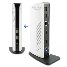 DELOCK USB dokkoló állomás kettős HDMI Full-HD / USB 3.2 / LAN / Audio (87771) (d87771) laptop kellék