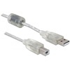 DELOCK USB kábel 2.0 A-B 0,5m Ferritgyűrűvel