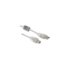 DELOCK USB kábel 2.0 A-B 0,5m Ferritgyűrűvel kábel és adapter