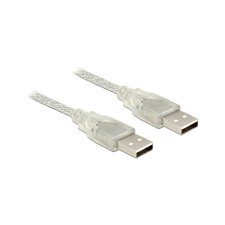 DELOCK USB Kabel A -> A St/St 0.50m transparent (83886) kábel és adapter