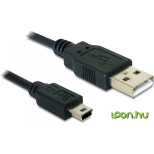 DELOCK USB Mini USB Átalakító Fekete 1m 82273 kábel és adapter