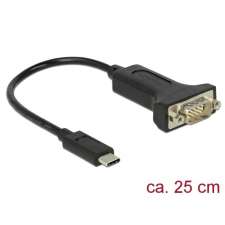 DELOCK USB Type-C -> 1 db soros DB9 RS-232 adapter (63908) (d63908) kábel és adapter