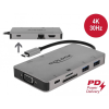 DELOCK USB Type-C dokkolóállomás 4K - HDMI / VGA / USB 3.1 / SD / LAN / PD 3.0