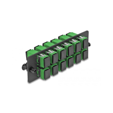 DELOCK Üvegszálas Adapter Panel SC Simplex APC 12 Port zöld (66926) kábel és adapter