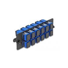 DELOCK Üvegszálas Adapter Panel SC Simplex UPC 12 Port kék (66925) kábel és adapter