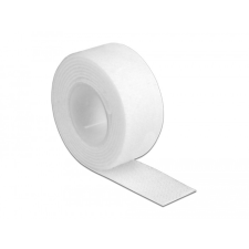 DELOCK Velcro fehér ragasztó szalag guriga Hx 1 m x Sz 20 mm villanyszerelés