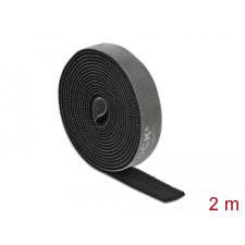DELOCK Velcro fekete ragasztó szalag guriga Hx 2 m x Sz 15 mm villanyszerelés